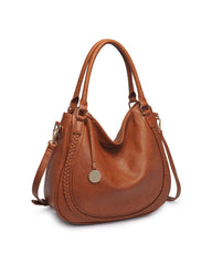 Lindsay Faux Leather Crossbody Handbag - Cognac Ins Street