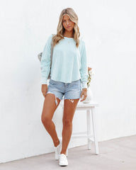 Lizabeth Cotton Thermal Knit Top - Mint Ins Street