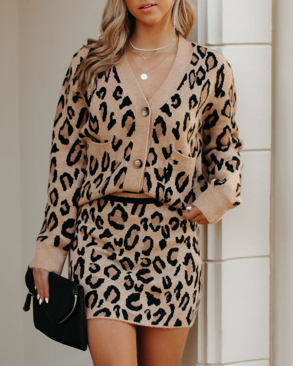 Lorenza Pocketed Button Front Leopard Cardigan Ins Street