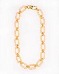 Lucite Link Necklace - Orange Ins Street