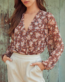 Manning Floral Drape Bodysuit Ins Street