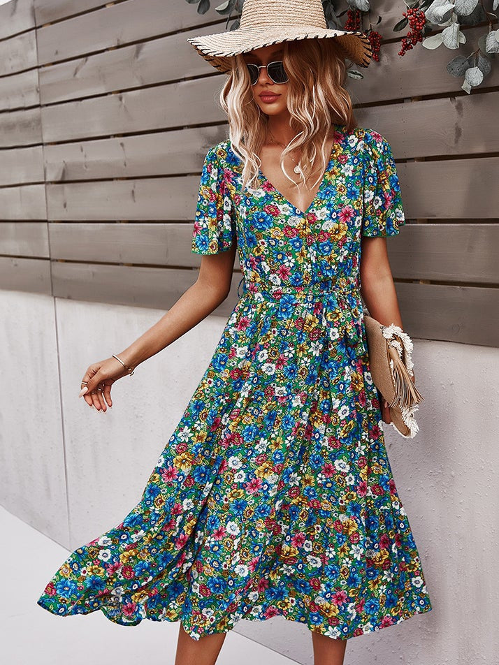 Small floral craft long dress 2023-03-14 InsStreet