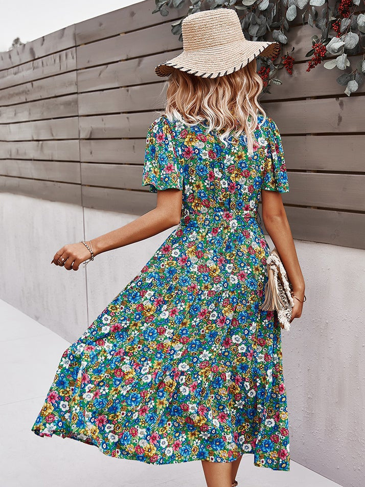 Small floral craft long dress 2023-03-14 InsStreet