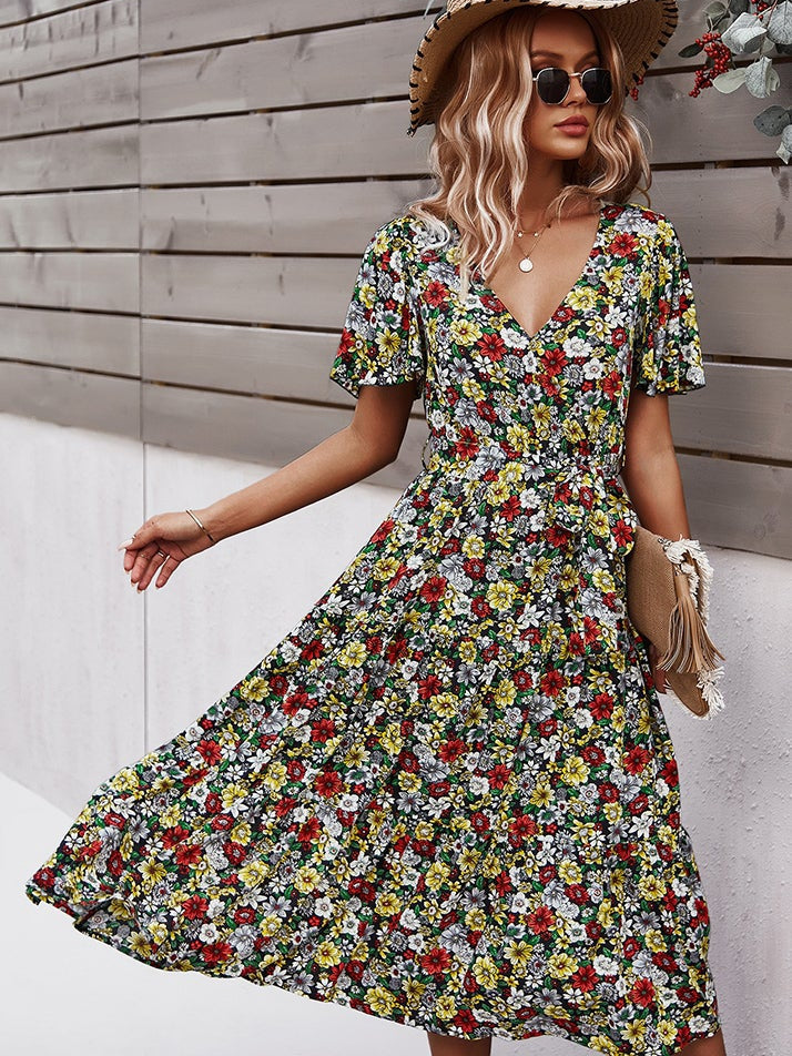 Small floral craft long dress 2023-03-14 InsStreet