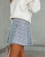 Mabry Floral Ruffle Mini Skort - Blue Ins Street