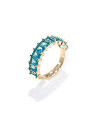 Maci Baguette Ring - Blue Ins Street