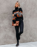 Mable Leopard Turtleneck Knit Sweater Ins Street