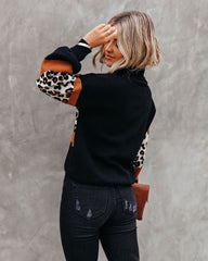 Mable Leopard Turtleneck Knit Sweater Ins Street