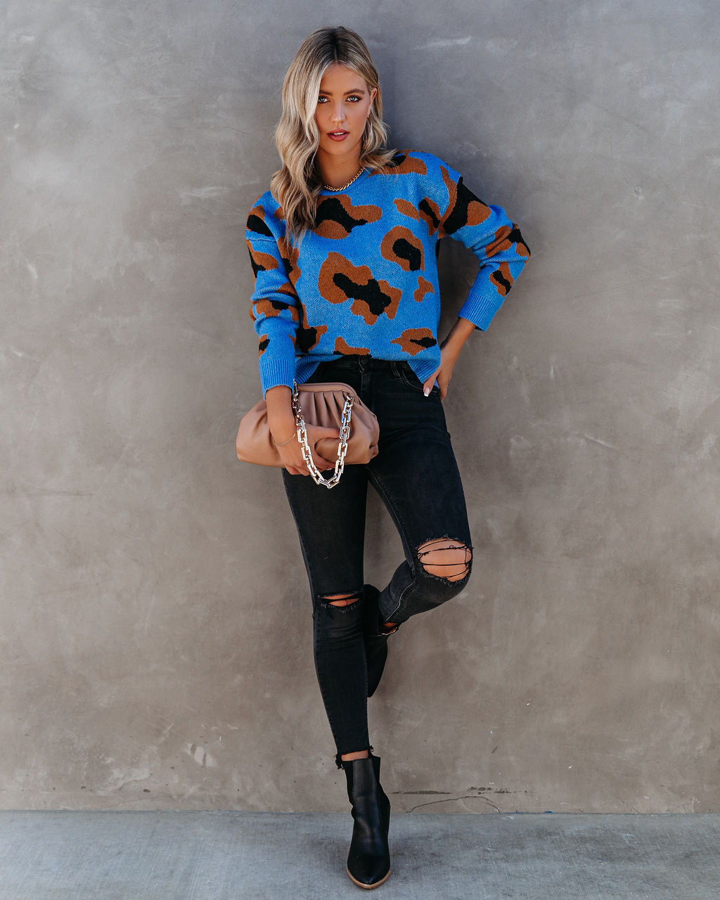 Markus Knit Leopard Sweater Ins Street