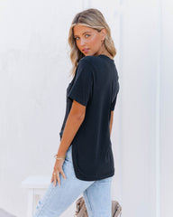 Mariya Cotton Pocket Tee - Black Ins Street