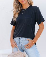 Mariya Cotton Pocket Tee - Black Ins Street