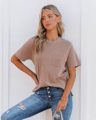 Mariya Cotton Pocket Tee - Mocha Ins Street