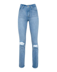 Marni High Rise Distressed Straight Leg Denim Ins Street