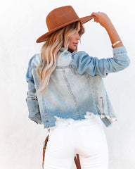 Mckinney Two-Tone Distressed Denim Jacket Ins Street