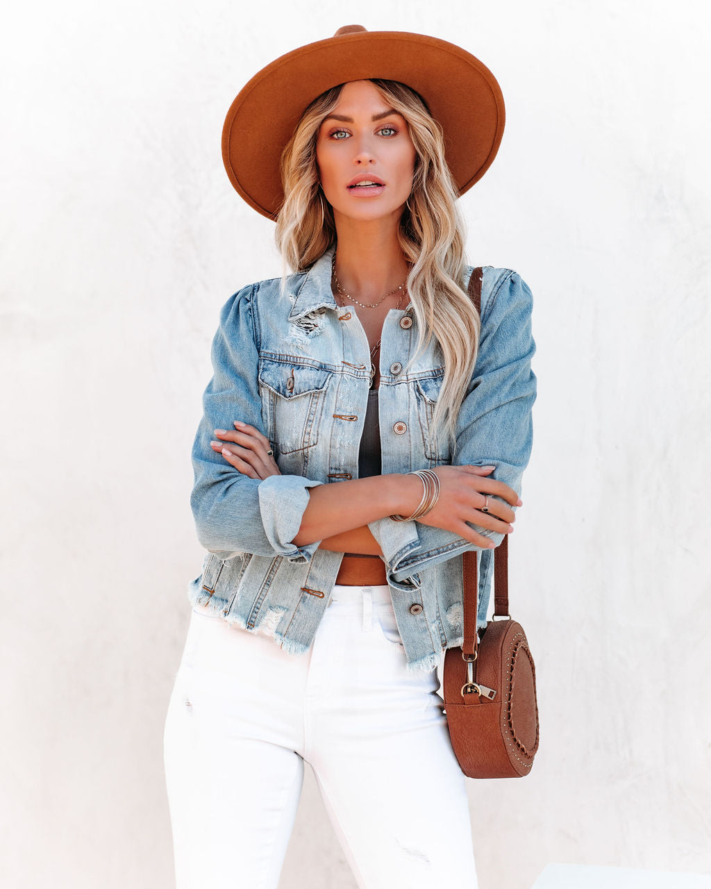 Mckinney Two-Tone Distressed Denim Jacket Ins Street