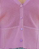 Misty Button Front Knit Cardigan - Mauve Ins Street