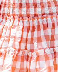 My Happy Ending Smocked Gingham Mini Skirt Ins Street