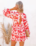 No Matter What Floral Pleated Romper Ins Street
