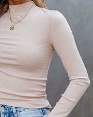 Norton Mock Neck Knit Top - Sand Ins Street