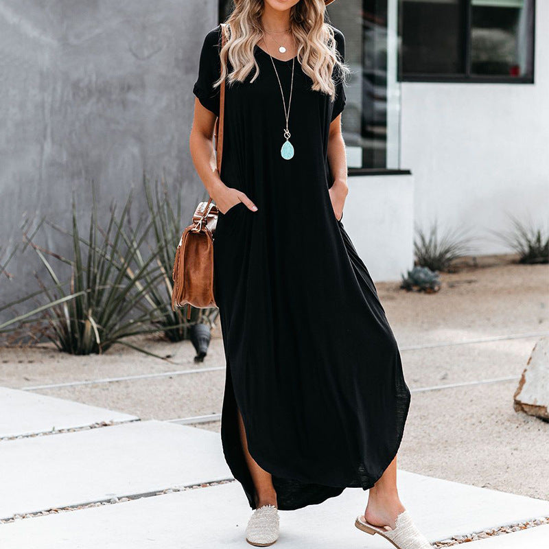 Farmers Market Pocketed Modal Maxi Dress - Black Ins Street