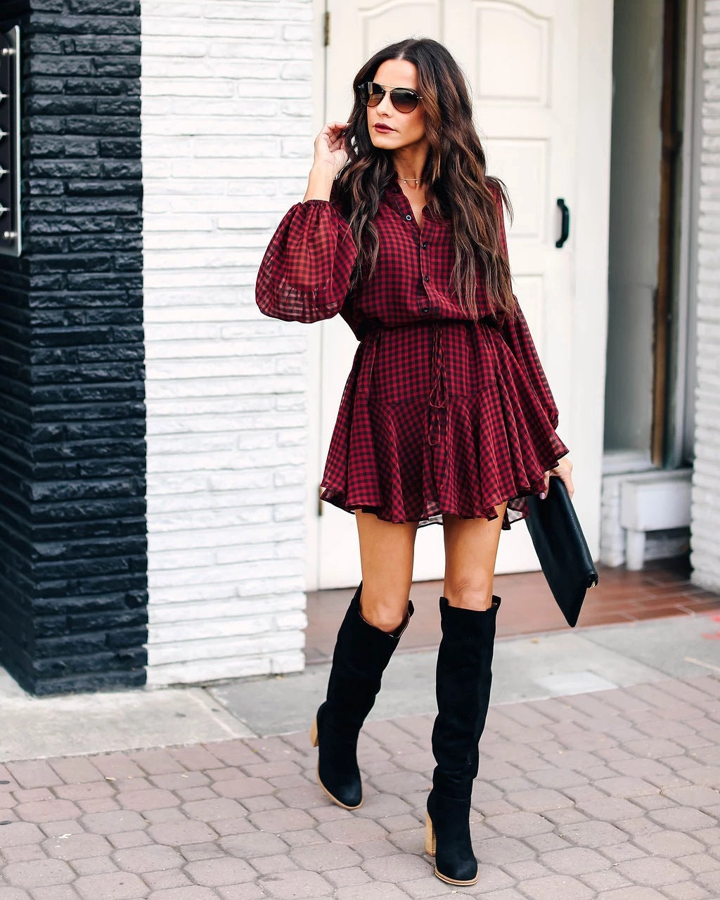 Rhode Island Bell Sleeve Tiered Dress Ins Street