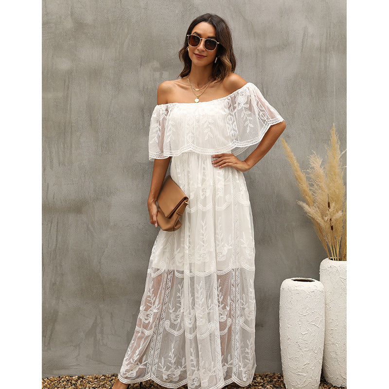Our Together Is Forever Off The Shoulder Lace Maxi Dress Ins Street