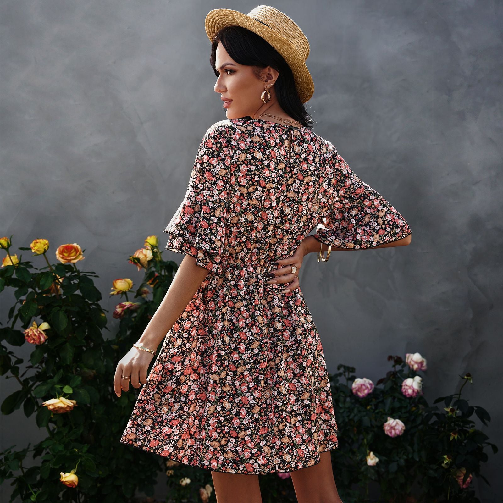 Lainie Floral Tie Dress Ins Street