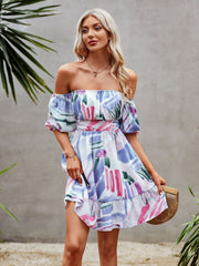 Palmetto Smocked Off The Shoulder Dress Ins Street