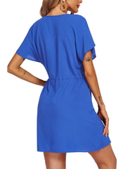 Chante Satin Drape Dress - Cobalt Blue - FINAL SALE Ins Street