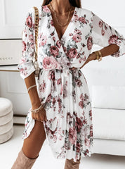 Truffle Floral Tie Dress - FINAL SALE ON T-001