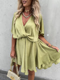 Only The Lucky Plunge Cape Dress Ins Street