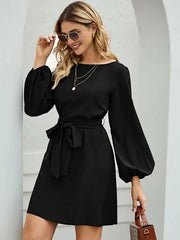 Elevated Casual Sweatshirt Tie Dress Ins Street