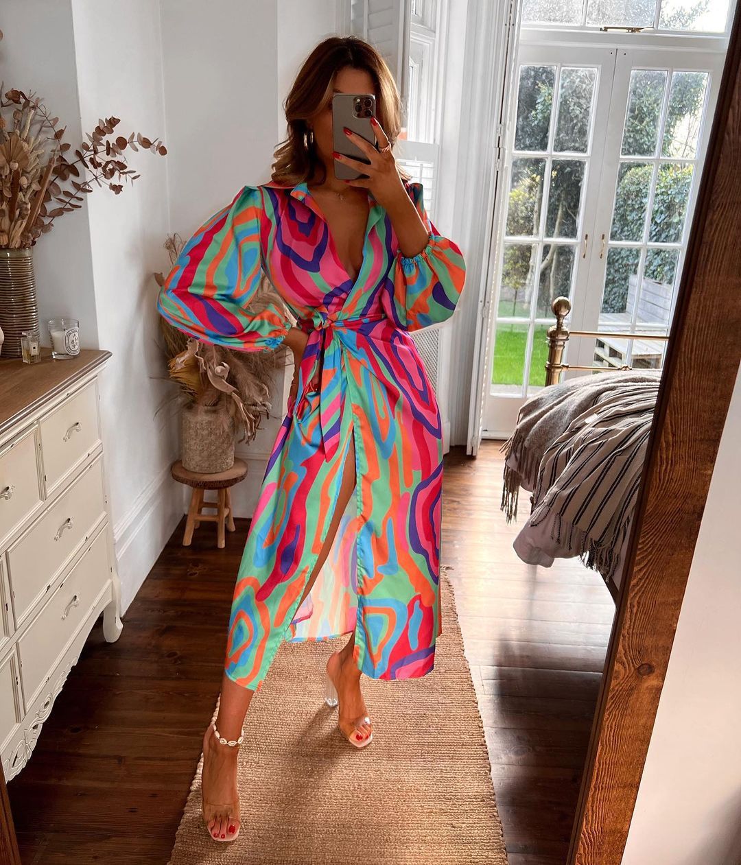 Ravi Printed Long Sleeve Wrap Maxi Dress - FINAL SALE Ins Street