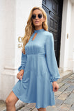 Fashion Forward Keyhole Dress - Clean Blue Ins Street