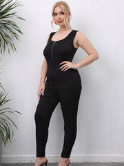 Zip Tank Bodysuit Skinny Stretch Slim Fit Casual Jumpsuit Ins street