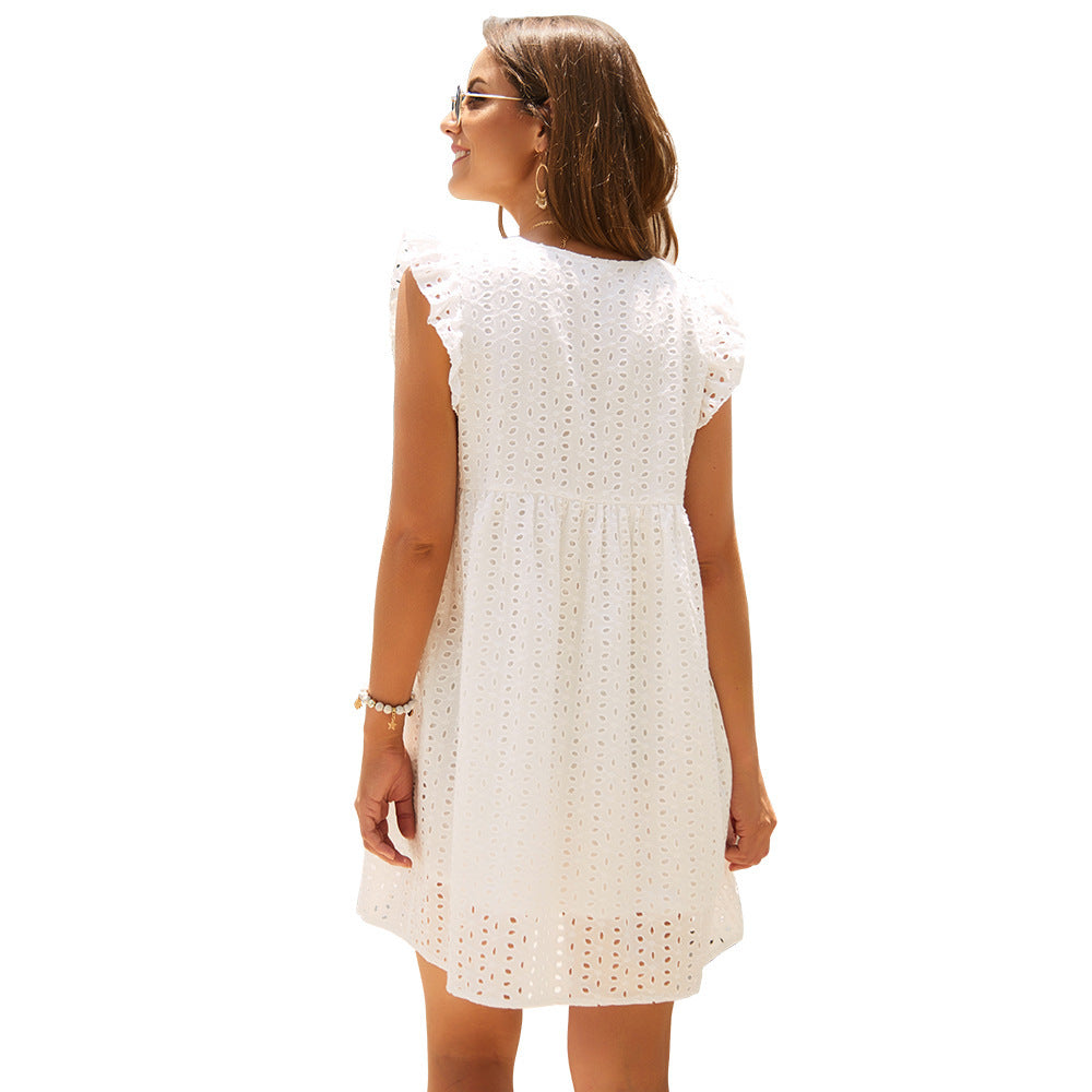 Hart Cotton Pocketed Eyelet Midi Dress - FINAL SALE Ins Street