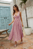 Trystan Floral Crochet Tiered Maxi Dress - Coral Lovestitch