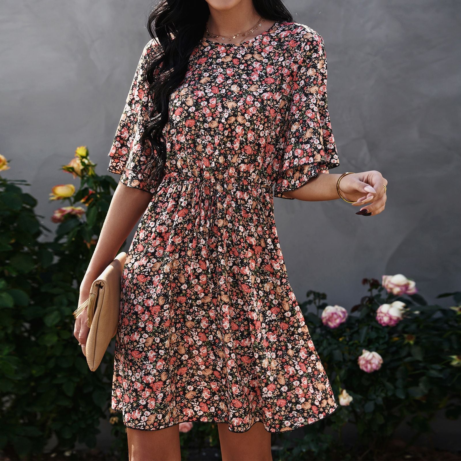 Lainie Floral Tie Dress Ins Street