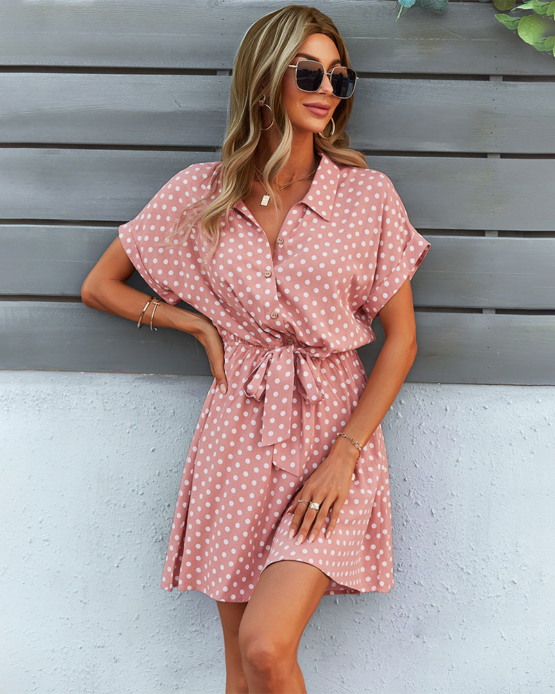 Playful Polka Dot Versatile Kimono Dress Ins Street