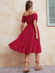 Women's Short Sleeve Dress Ins street