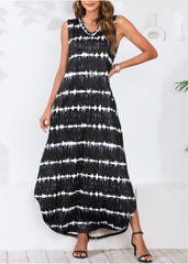 Powell Striped Adjustable Maxi Dress - Black Ins Street