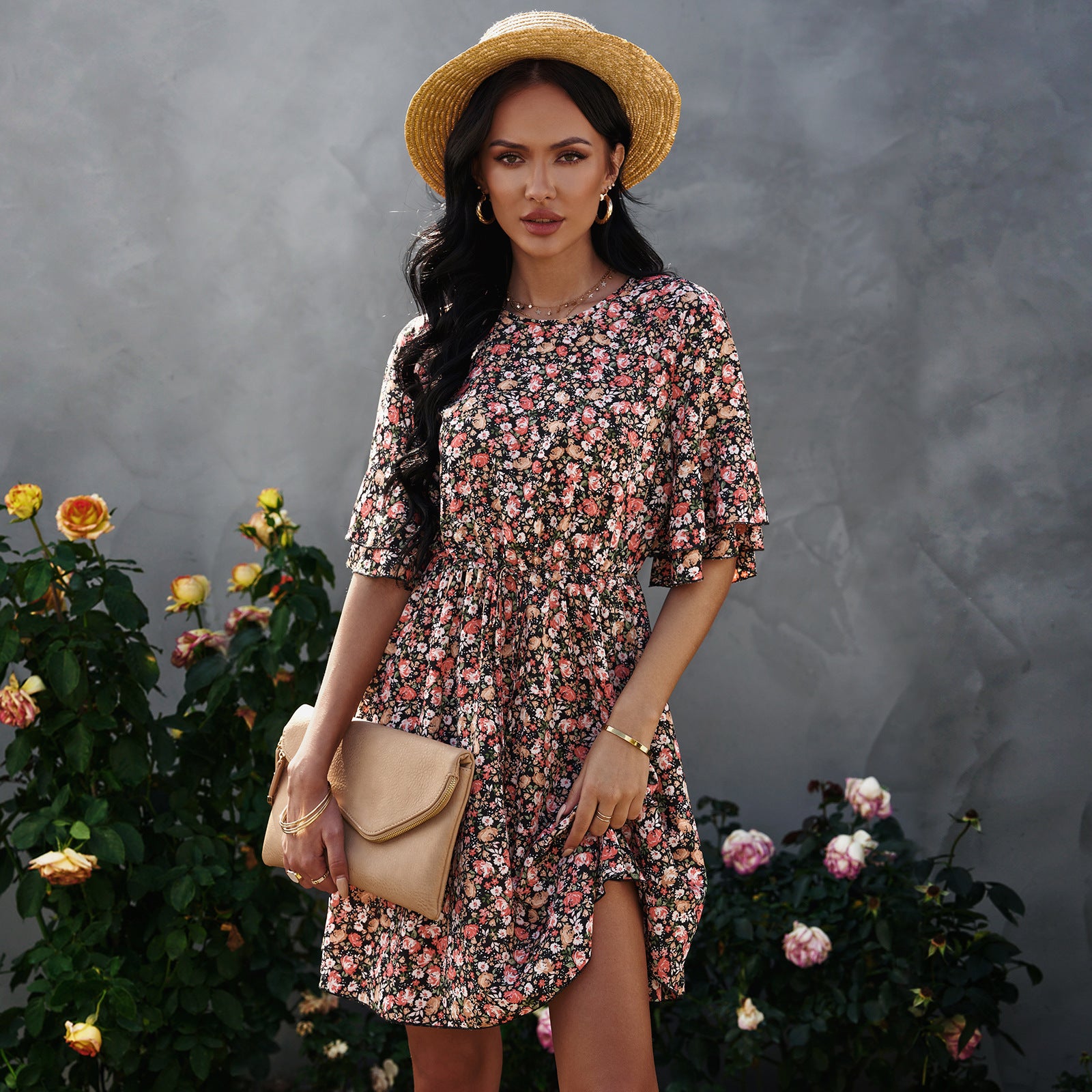 Lainie Floral Tie Dress Ins Street