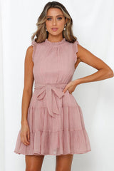 Life And Soul Satin Halter Dress - Soft Pink Ins Street