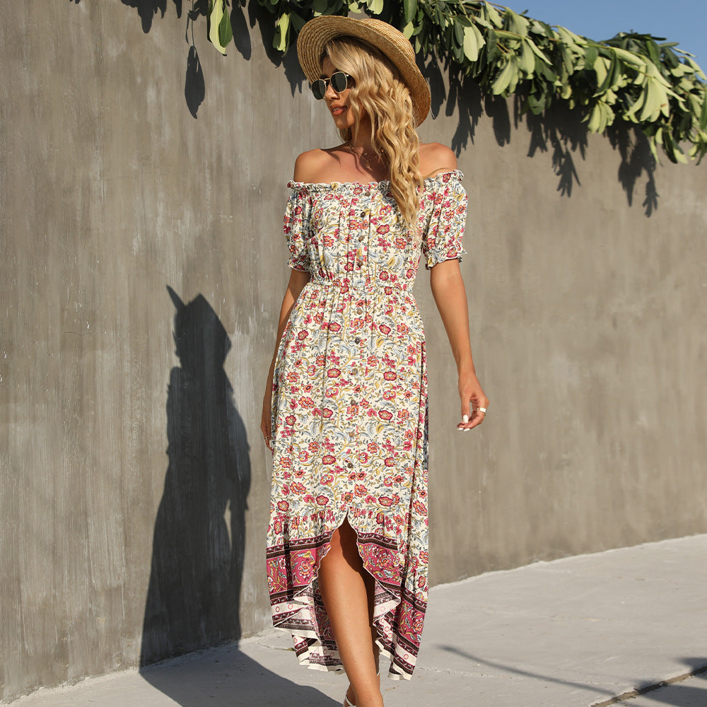 Forster Smocked Off The Shoulder Midi Dress Ins Street