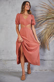Neoma Cutout Maxi Dress - Bright Blush Ins Street