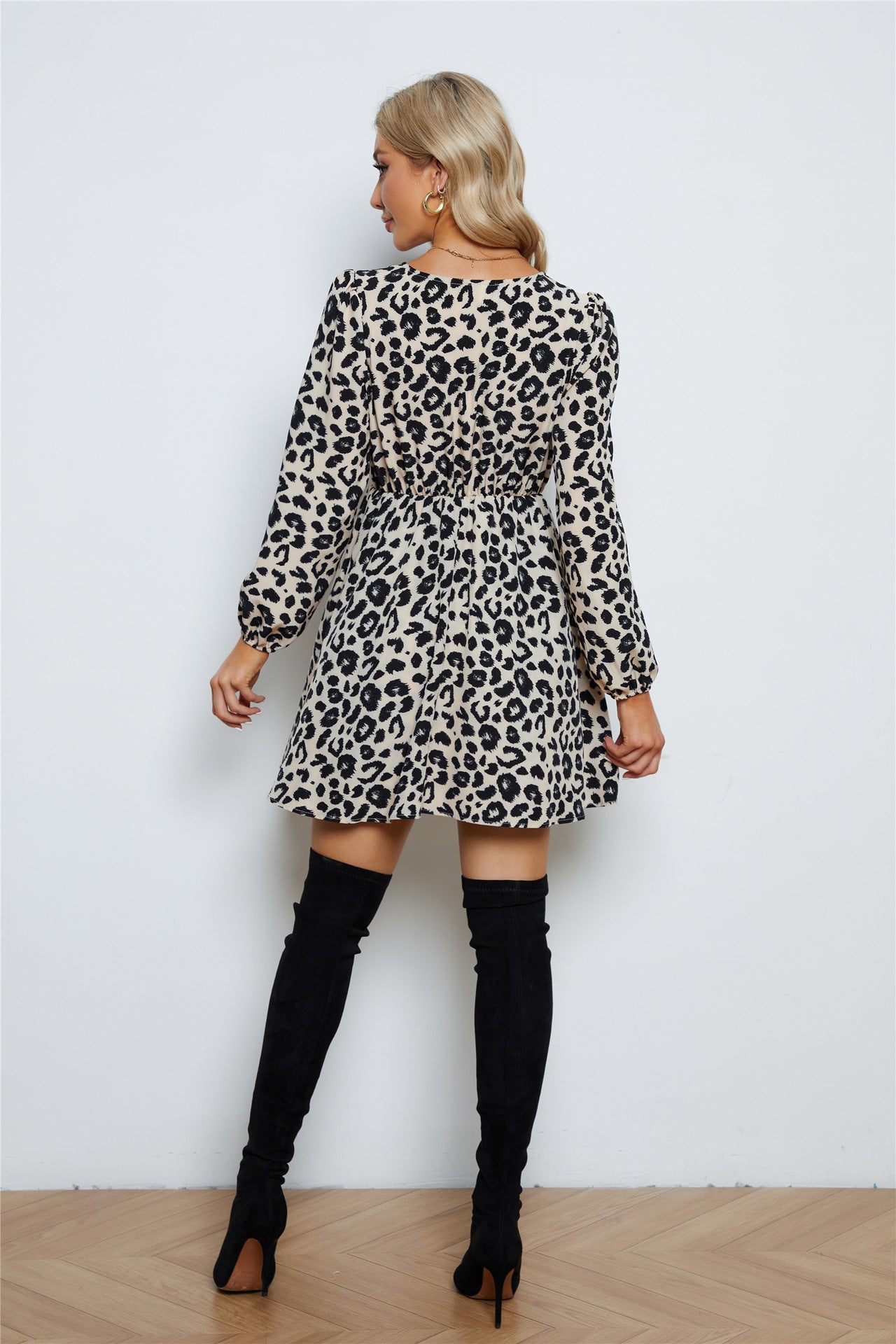 Hally Satin Leopard Print Shirt Dress - FINAL SALE Ins Street