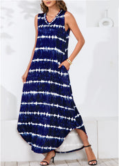 Powell Striped Adjustable Maxi Dress - Navy Ins Street