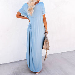 Farmers Market Pocketed Modal Maxi Dress - Blue Ins Street