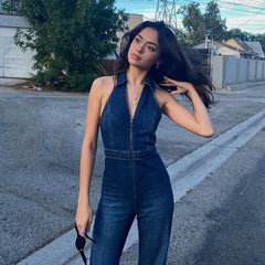 Olivera Pocketed Denim Jumpsuit Ins Street