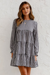 Urika Cotton Blend Plaid Babydoll Dress - FINAL SALE LUMI-001